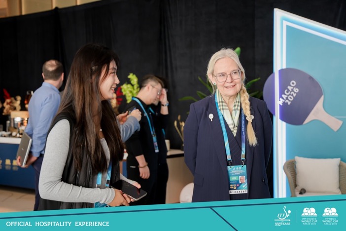 Guests interacting inside the GoodTime hospitality space