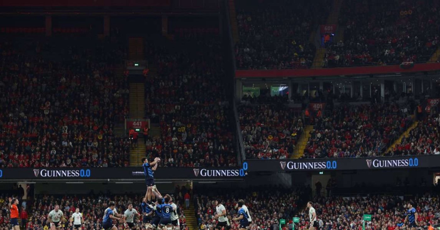 Digital perimeter advertising at a football match