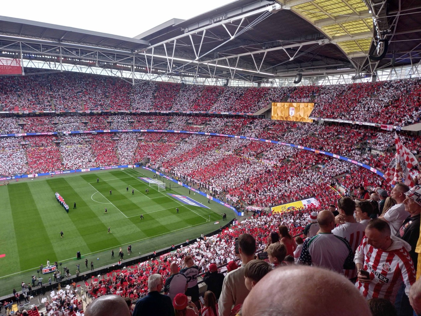 Sunderland supporters inside Wembley Stadium